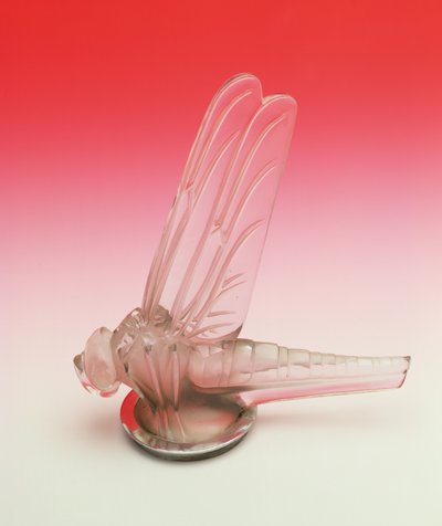 Lalique Car Mascot of a Dragonfly with Open Wings by Rene Jules Lalique